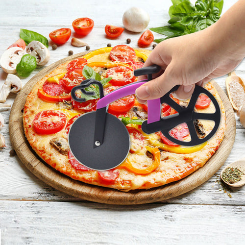 Bicycle Pizza Cutter with Stand
