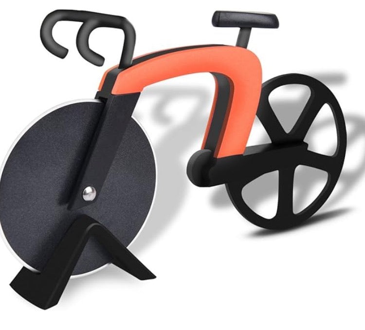 Bicycle Pizza Cutter with Stand