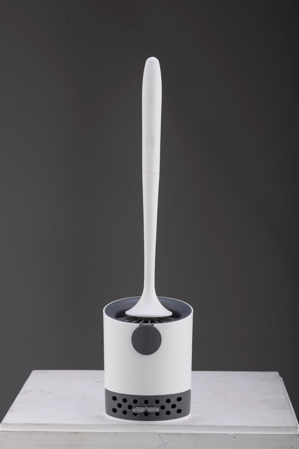 Silicone Toilet Brush with Holder & Removable Drip Tray